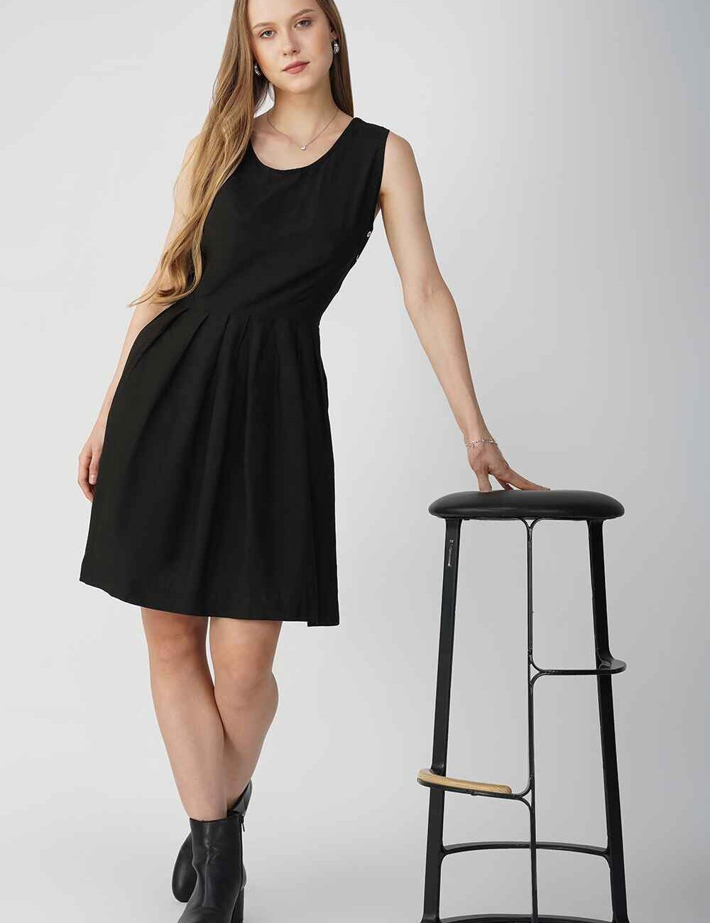 belly black dress tsitp Delana Dress in Black Linen – Field Day